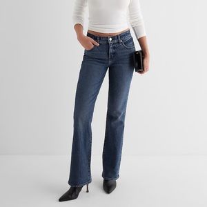 NWT Express Mid Rise Dark Wash Bootcut Jeans Size 12R